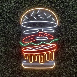 LUMINÁRIA PAINEL NEON LED- HAMBURGUER- 100x62