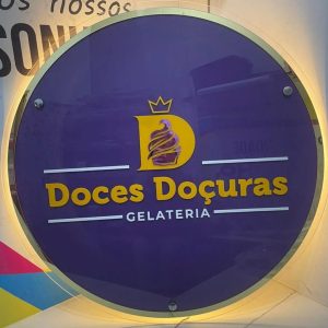 PLACA ESPELHADA COM LED - 100x100