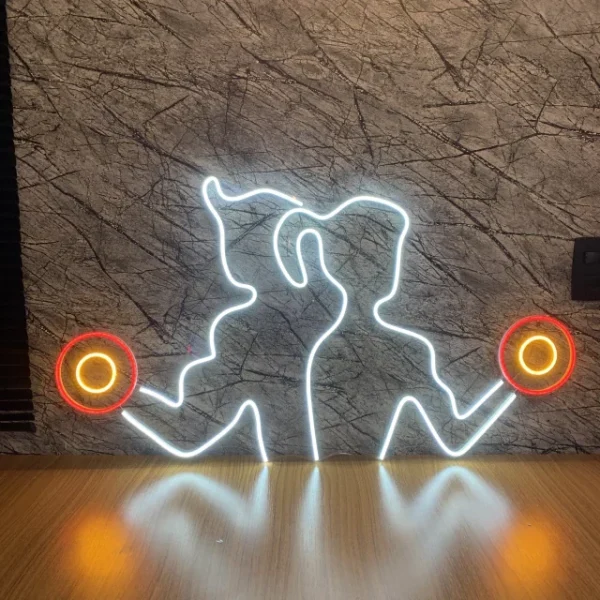 LUMINÁRIA PAINEL NEON LED - HOMEM E MULHER- 52x94 - Imagem 1