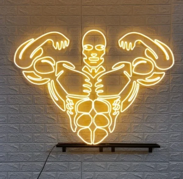 LUMINÁRIA PAINEL NEON LED - FISIOCULTURISTA- 90cm - Imagem 4