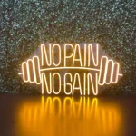 LUMINÁRIA PAINEL NEON LED -NO PAIN NO GAIN 31x61cm