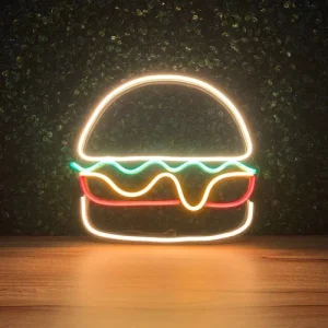 LUMINÁRIA PAINEL NEON LED- HAMBURGUER- 30x27