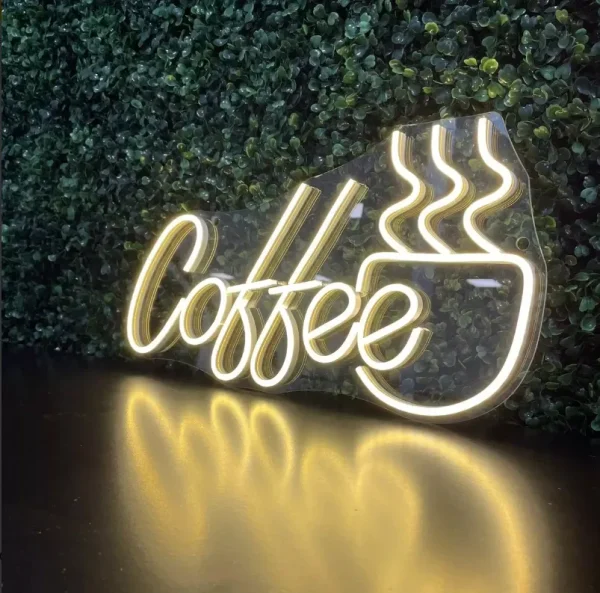 LUMINÁRIA PAINEL NEON LED-COFFEE + XÍCARA - 20x36 - Imagem 2