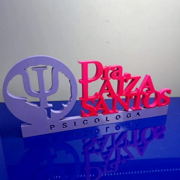 PLACA DE MESA PERSONALIZADA - PSICÓLOGO - 40x17 - Imagem 1
