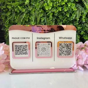 Placa Display 3 QR CODE 24x16
