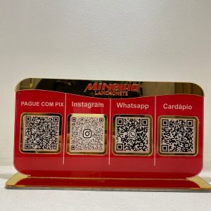 Placa Display 4 QR CODE 25X14