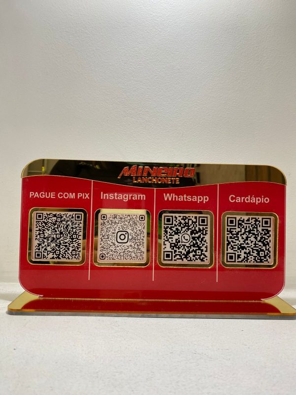 Placa Display 4 QR CODE 25X14 - Imagem 1
