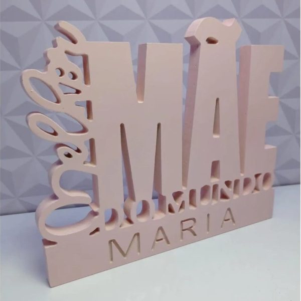 PLACA DE MESA PERSONALIZADA - MÃE - 40x17 - Imagem 1
