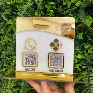 Placa Display 2 QR CODE 15x15