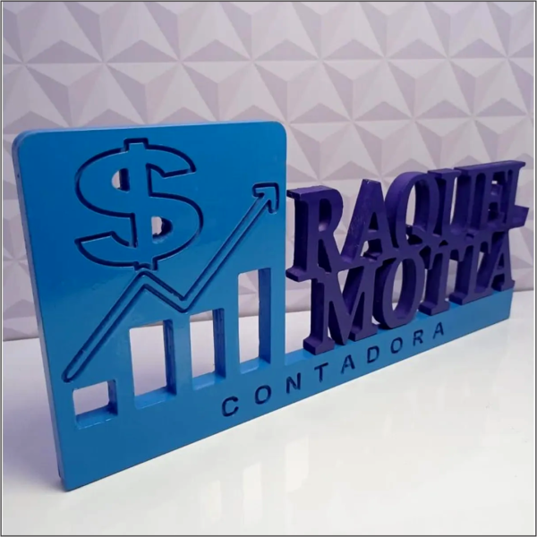 PLACA DE MESA PERSONALIZADA - CONTADOR - 40x17 - Imagem 1