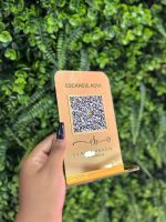 Placa Display 1 QR CODE - ACRILICO ESPELHADO