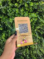 Placa Display 1 QR CODE - ACRILICO ESPELHADO - Imagem 2
